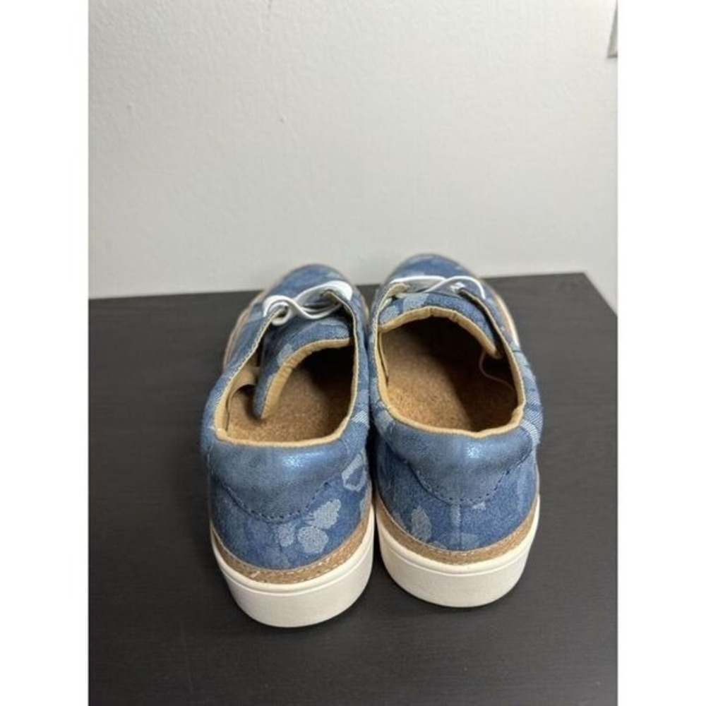 Revitalign 8  Orthotic Slip-On Blue Floral Sneaker Casual Shoes - Picture 5 of 9